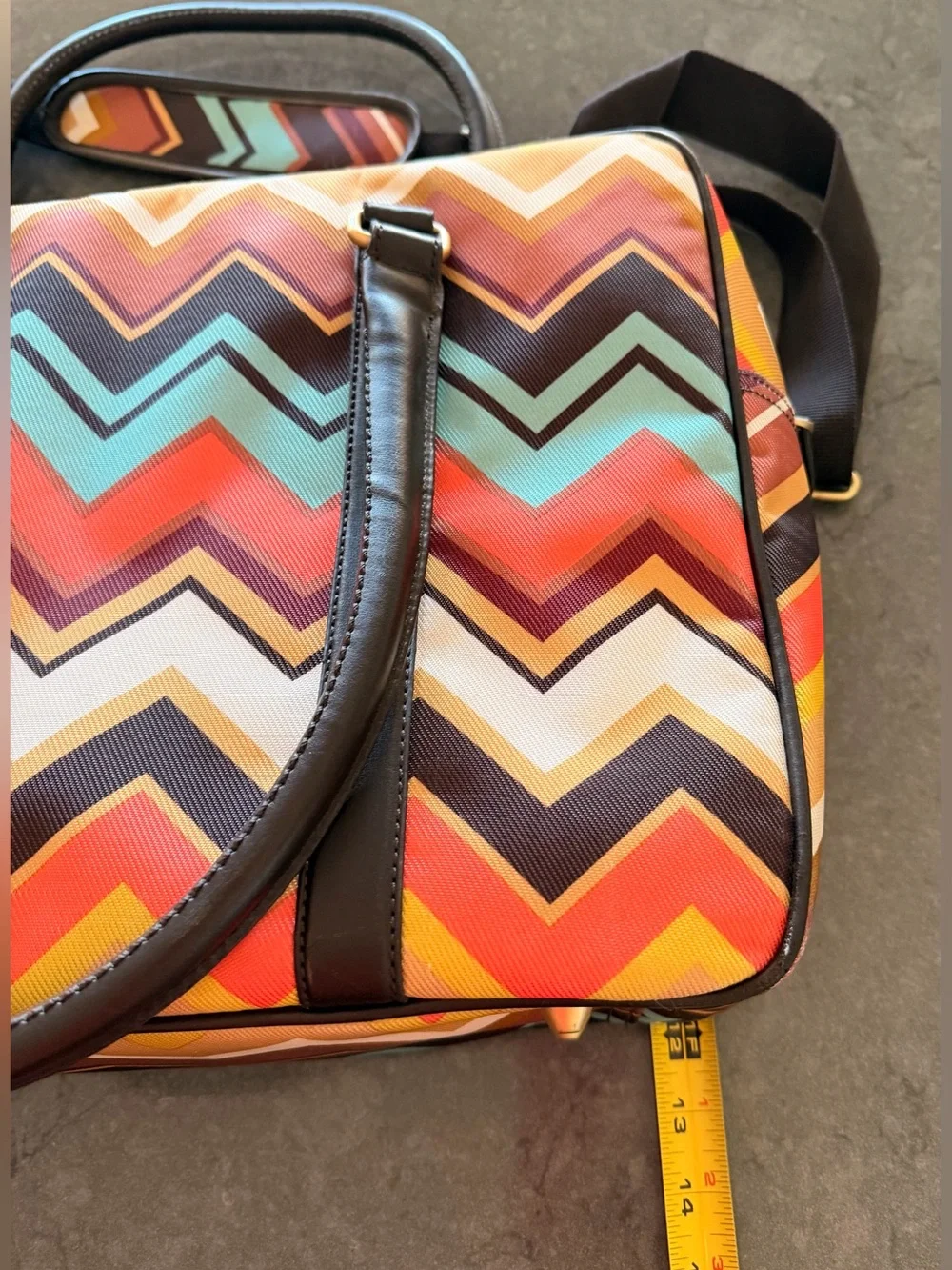 Missoni for Target Colore Zig Zag Travel Tote Bag Laptop Carry On 16x12x5